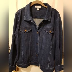 Coldwater Creek Stretch knit denim jacket. NWOT